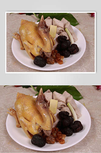 黑松露炖老鸡餐饮食物图片
