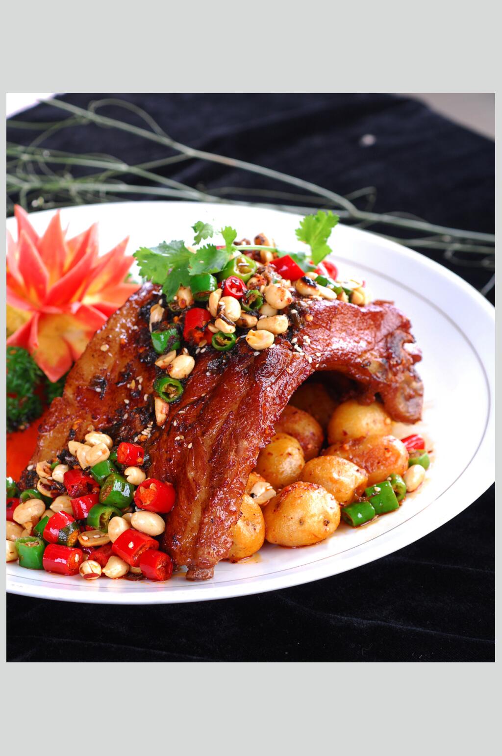风味大排食品摄影图片素材