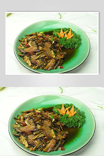 干笋炒风肉食品摄影图片