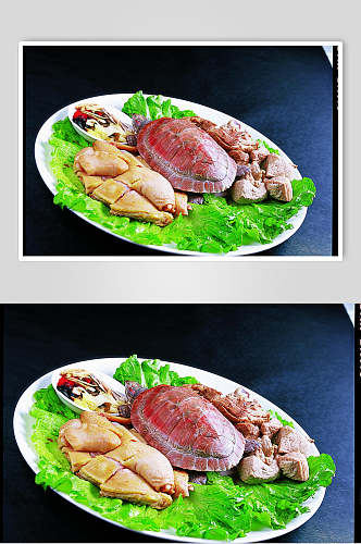 老鸡虫炖草龟食物食品图片