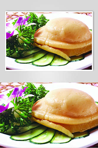 日式清香素鲍鱼食物图片