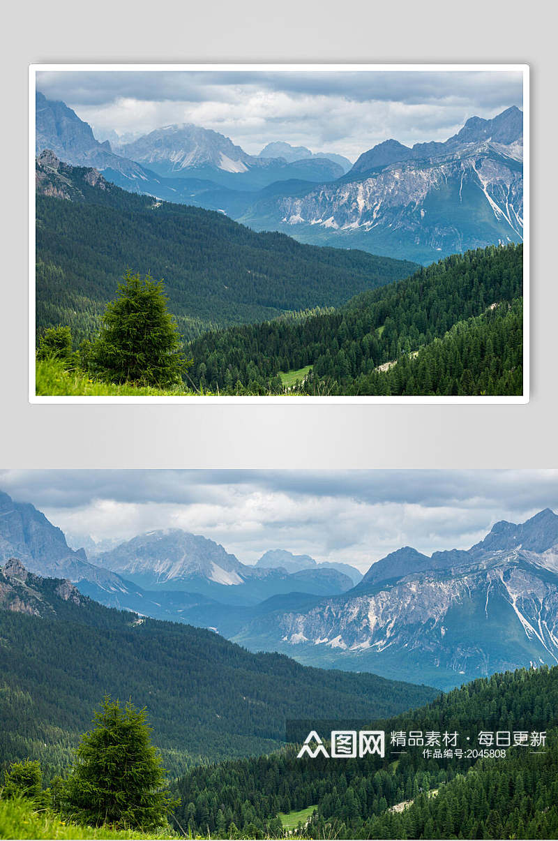 清新山峰山脉风景摄影图片素材