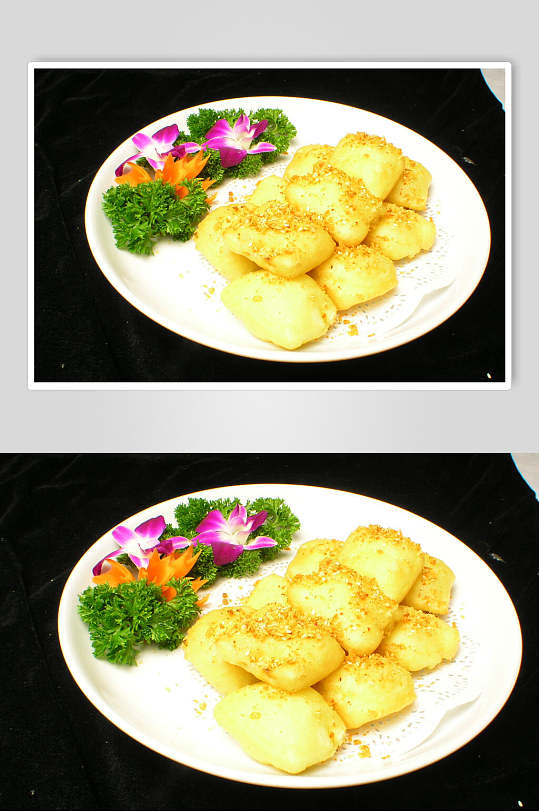 避风塘炒茄夹食品图片