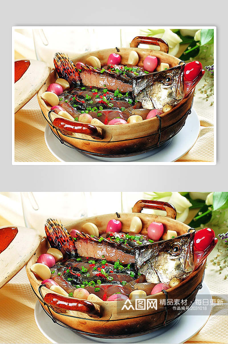 砂锅桂鱼时价美食食品图片素材