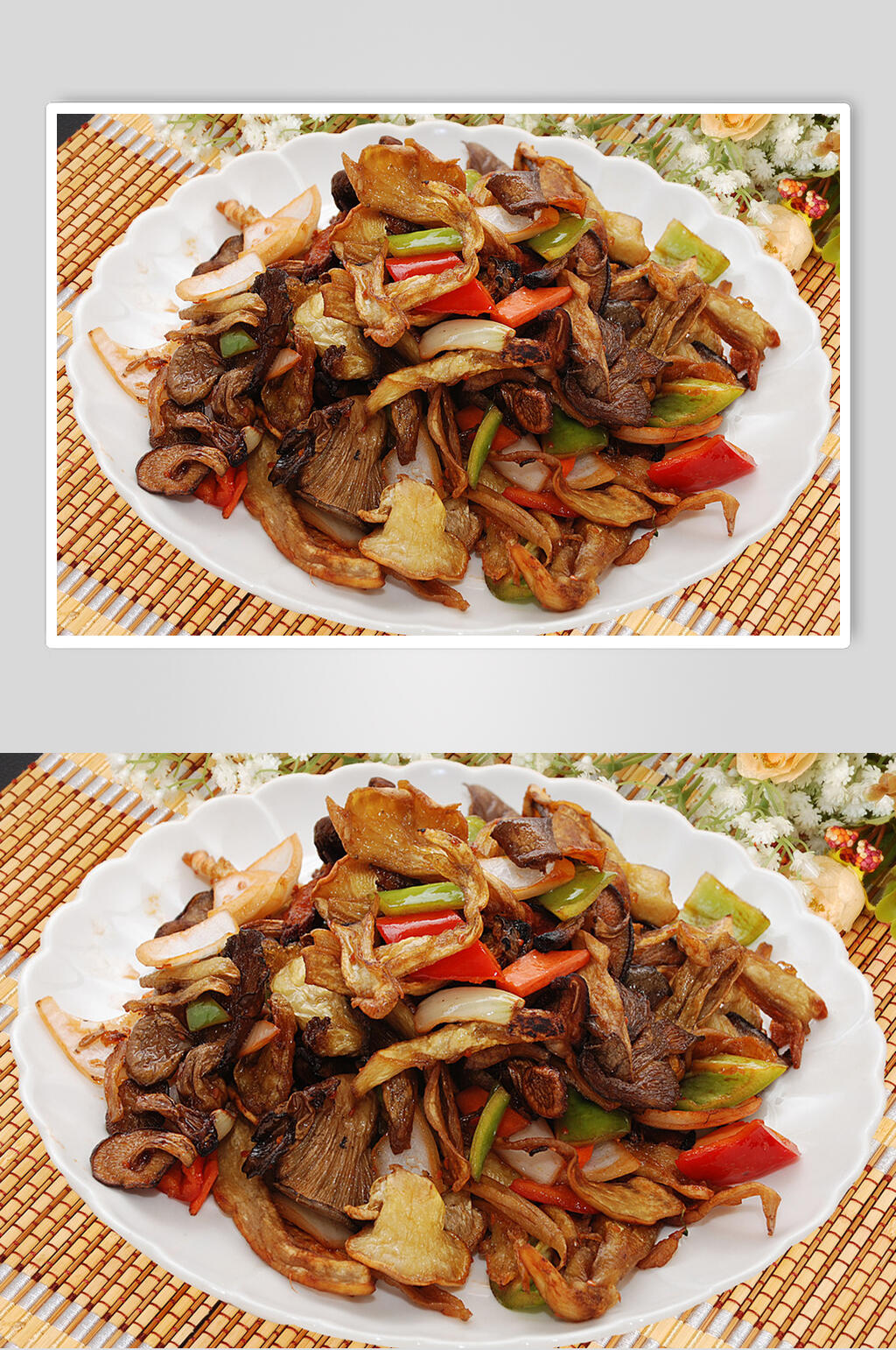 烧汁杂菌美食摄影图片素材