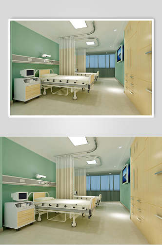简洁医院病房摄影图片
