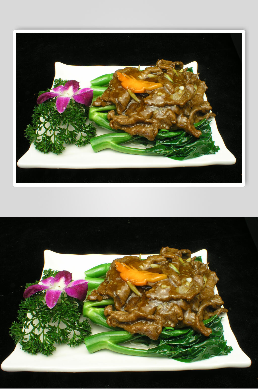 芥兰炒牛肉食品图片素材