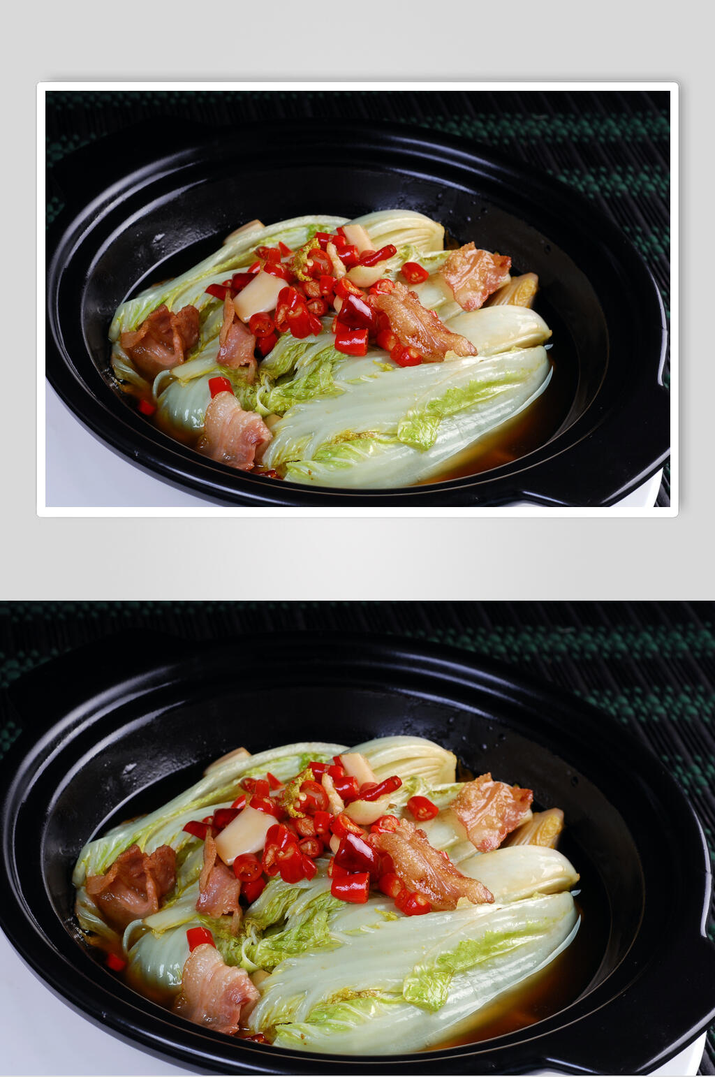川菜干锅娃娃菜美食摄影图片素材