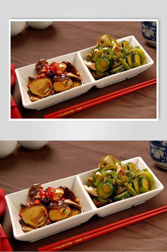 泡菜小香菇美食摄影图片