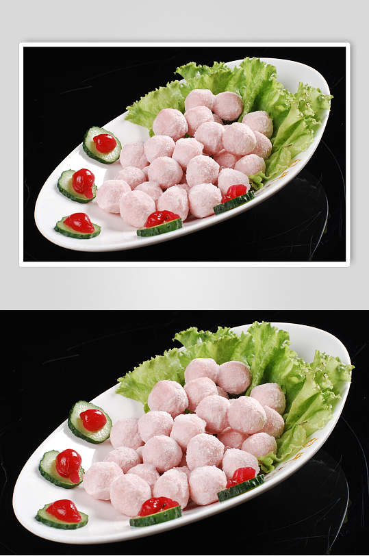 惠发虾丸美食摄影图片