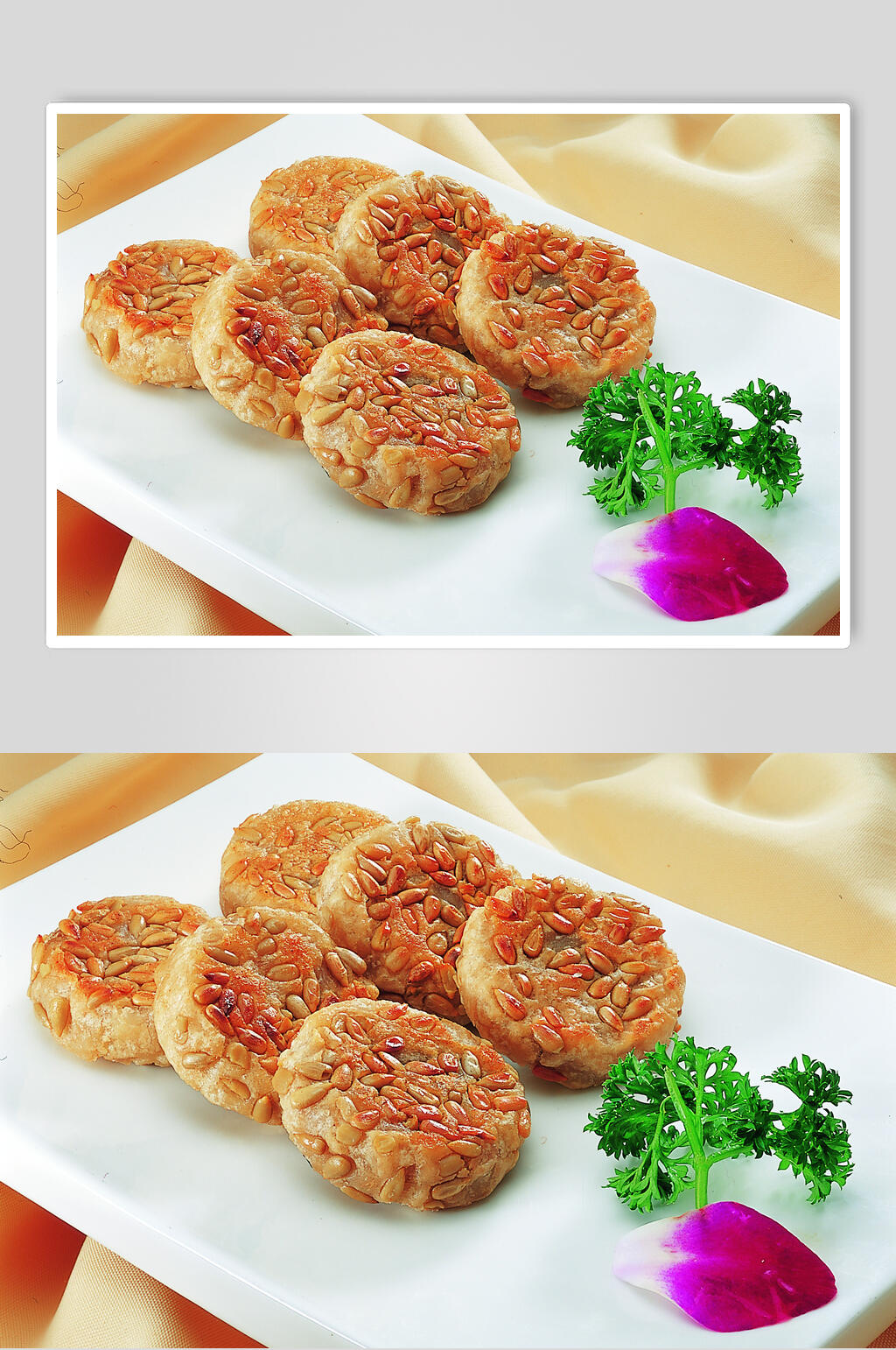 鲜香美味瓜籽肉松饼摄影图片素材