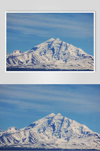 雪景山峰高清图片