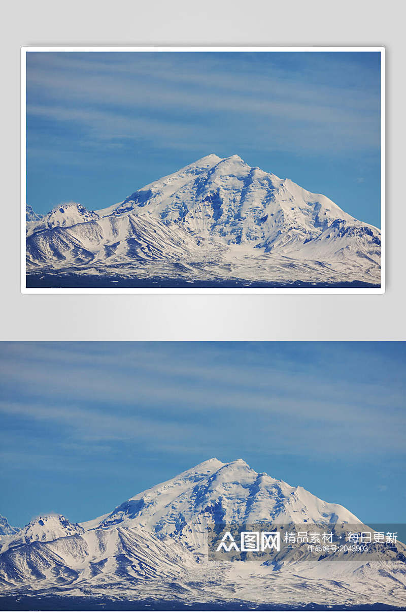 雪景山峰高清图片素材