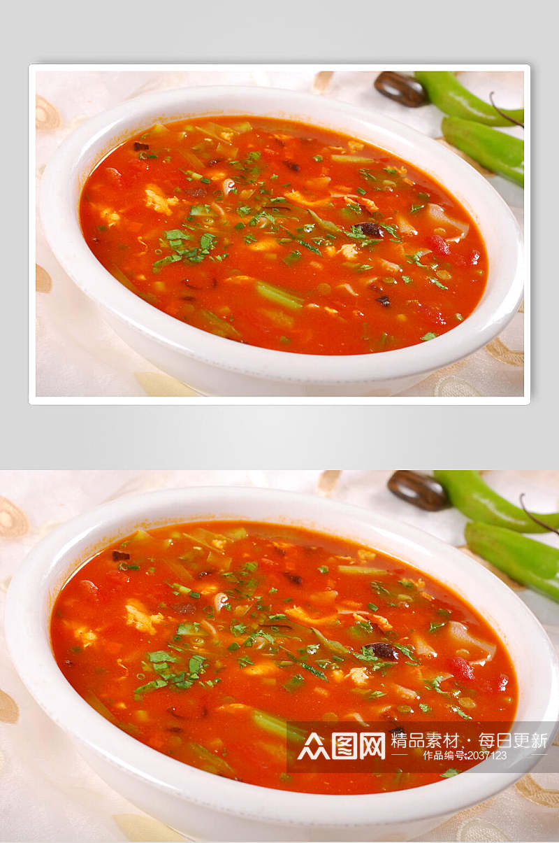 西红柿揪面片食物高清图片素材