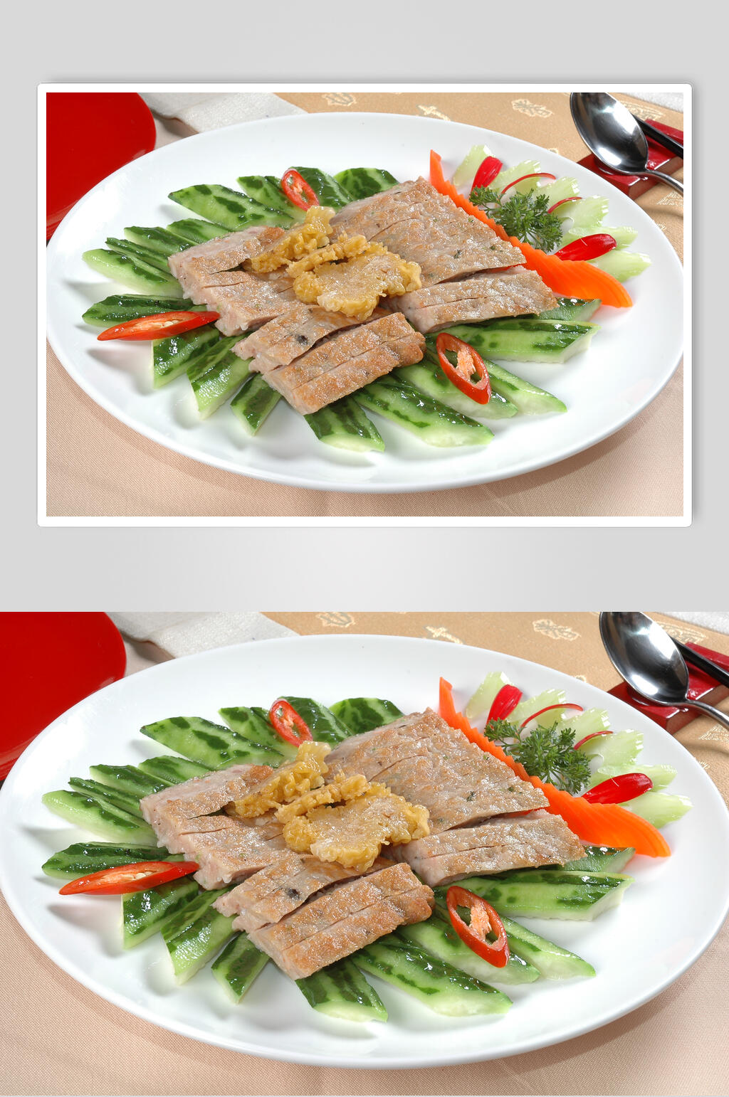 胜瓜黄耳炒鱼松食品高清图片素材