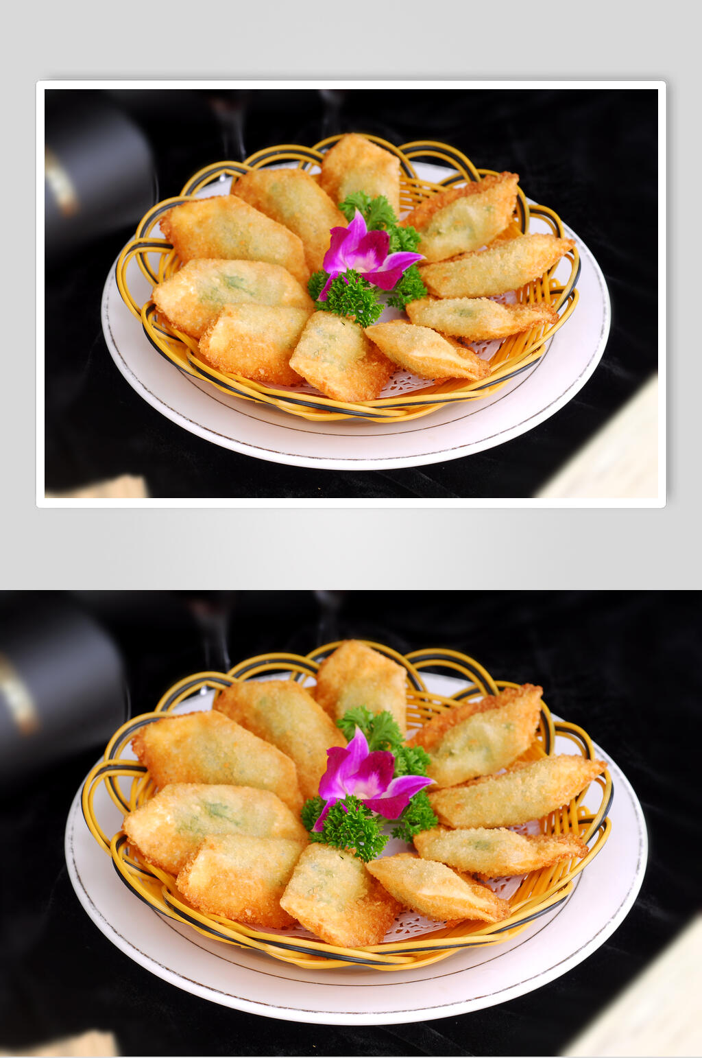 香煎韭菜包餐饮食品图片素材
