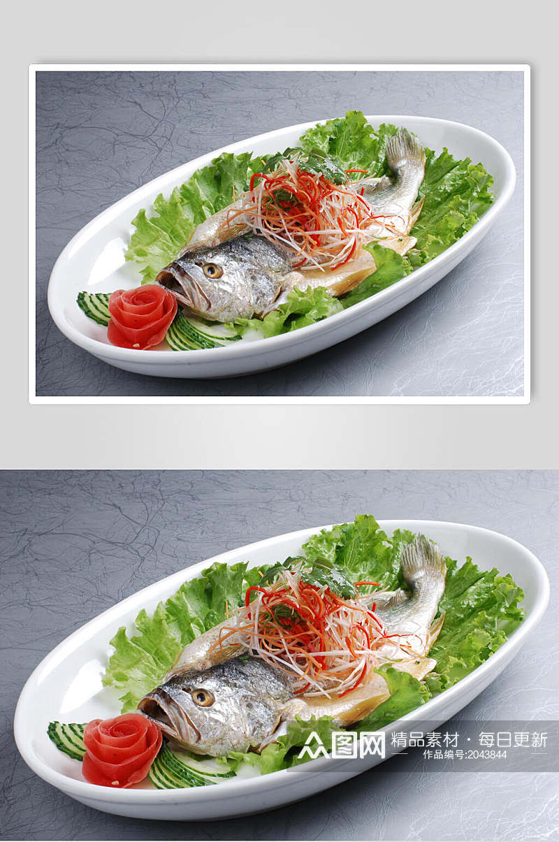 秘制咸黄鱼美食实拍图片素材