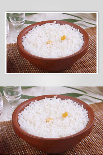 荷叶玉米蒸米饭高清图片