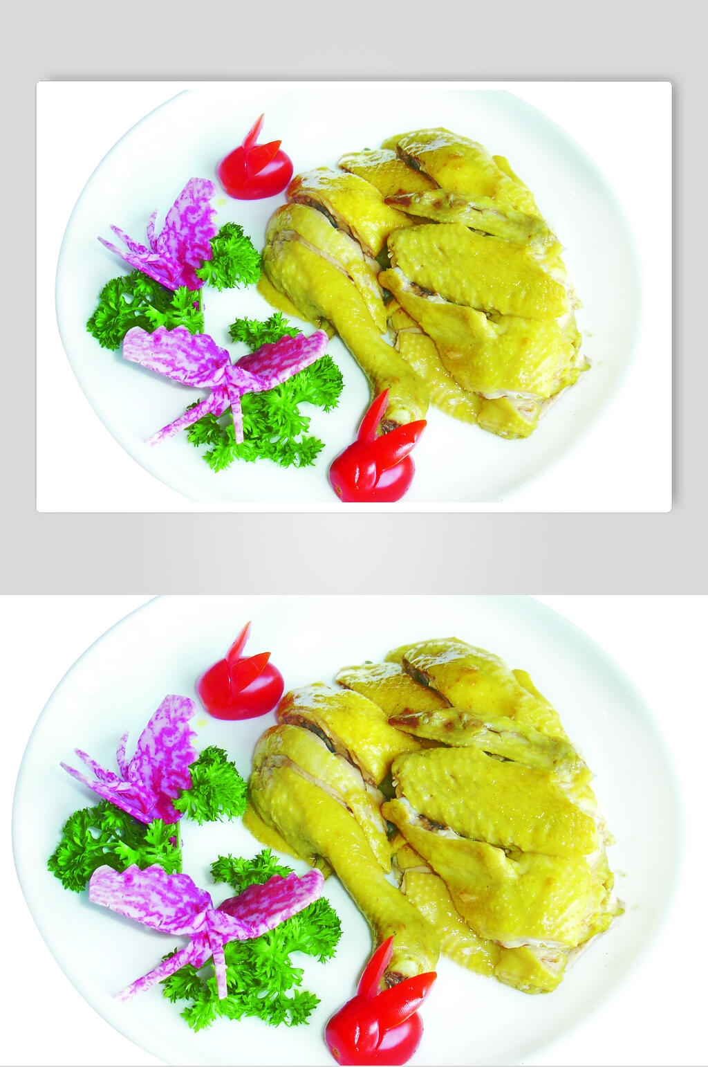 新鲜美味白切鸡食物摄影图片素材