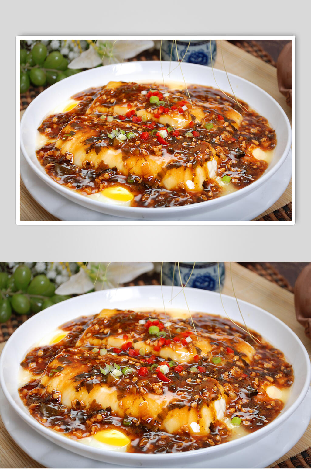 梅菜豆花美食摄影图片素材