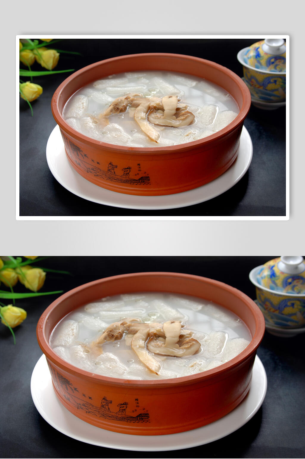 松茸竹荪汤美食摄影图片素材