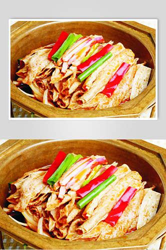 湘味腐皮锅美食食品图片