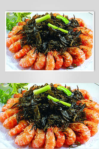 茶香斑节虾美食高清图片