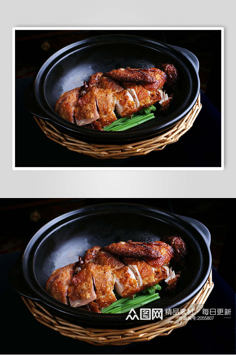 香香神鸡煲两联菜谱菜单新品菜摄影图素材