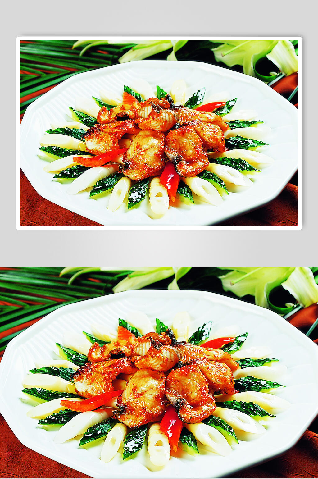 青春笋炒河鳗美食摄影图片素材