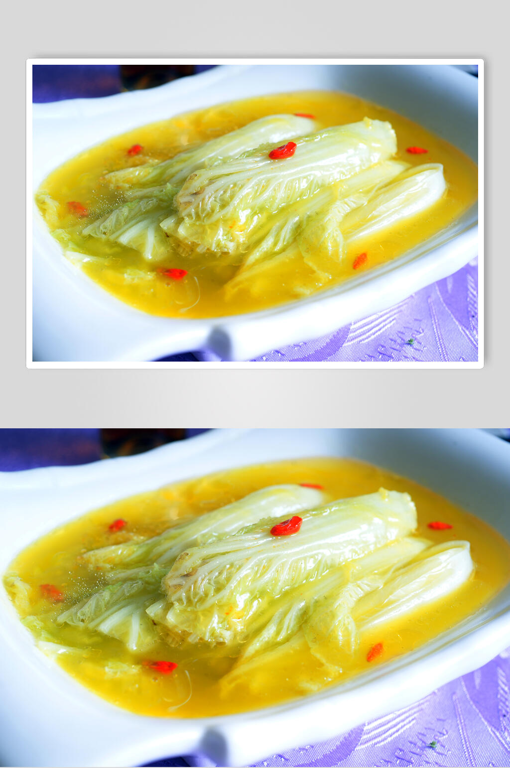 鲜香美味鸡汁娃娃菜食品高清图片素材