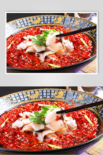 鸡汤沸腾鱼食品高清图片