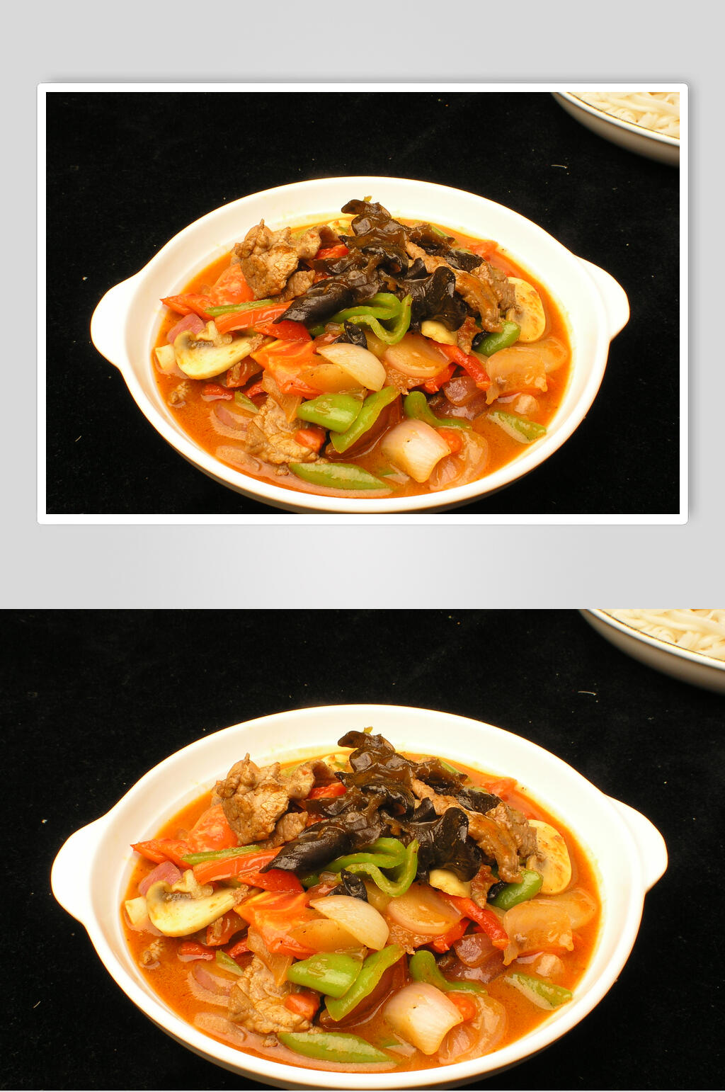 过油肉拌面菜美食图片素材