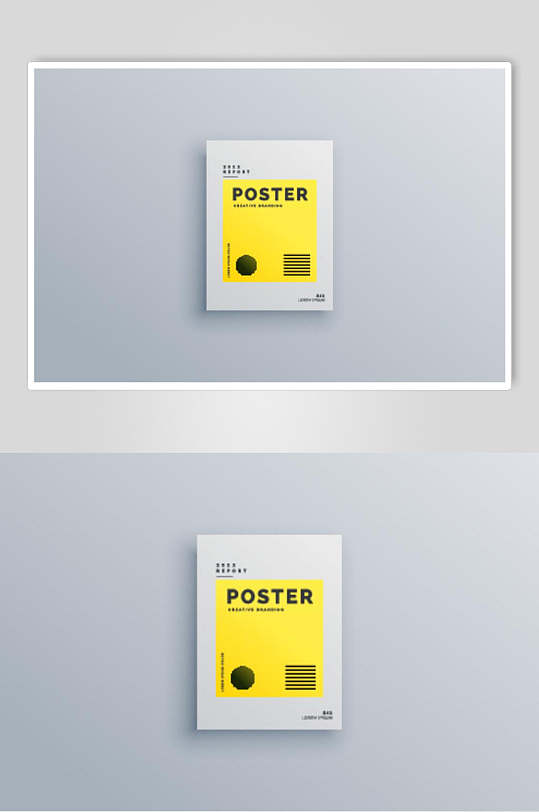 黄色矢量画册封面设计海报