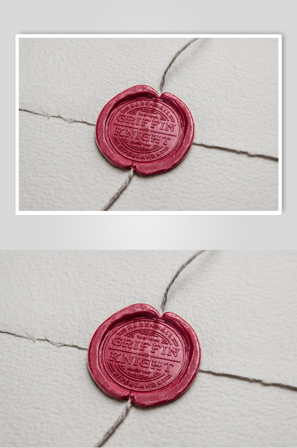 红色印章LOGO展示样机效果图素材