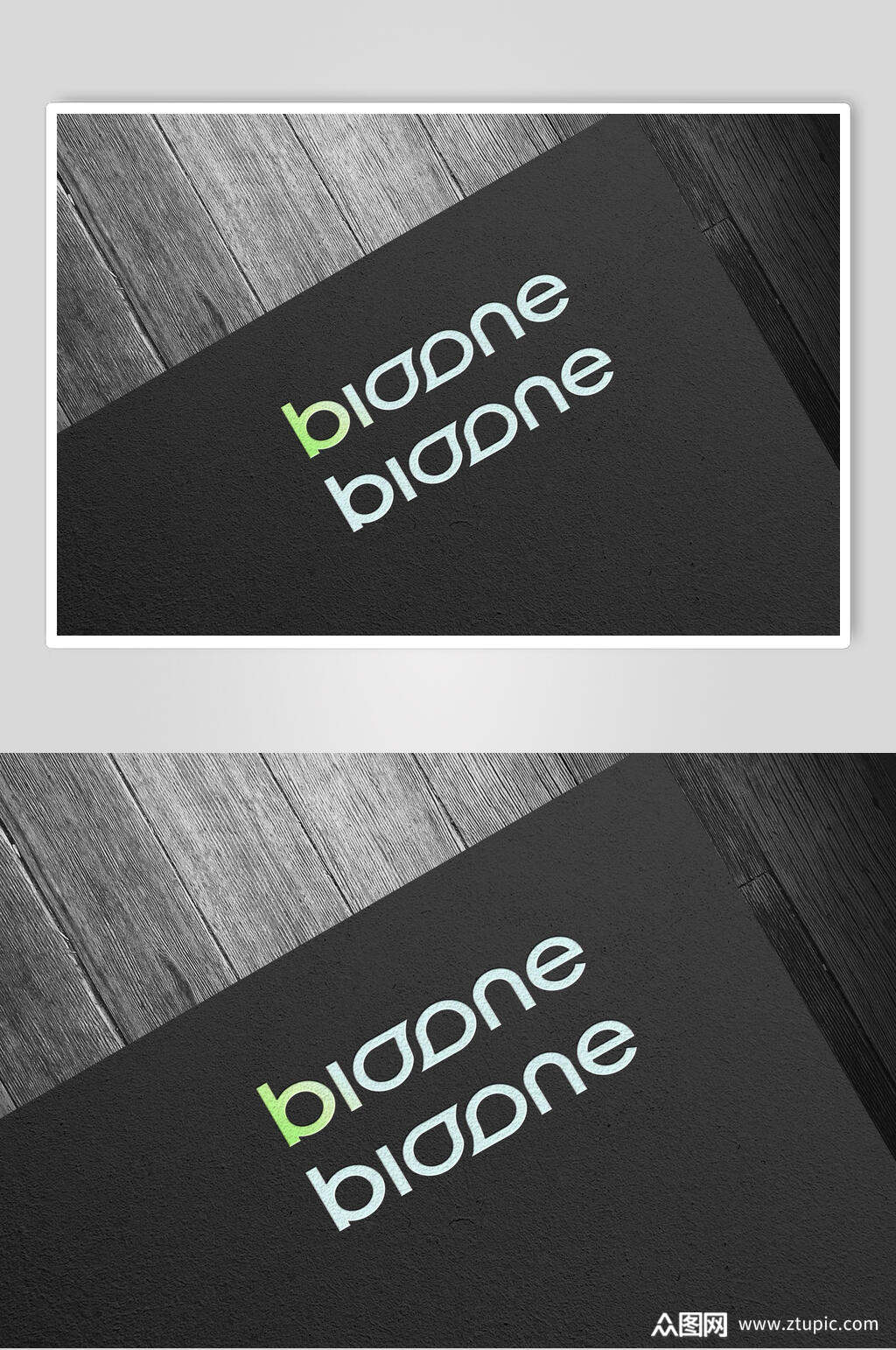 大气绚烂黑色纸张材质logo展示效果图样机模板下载-编号2076372