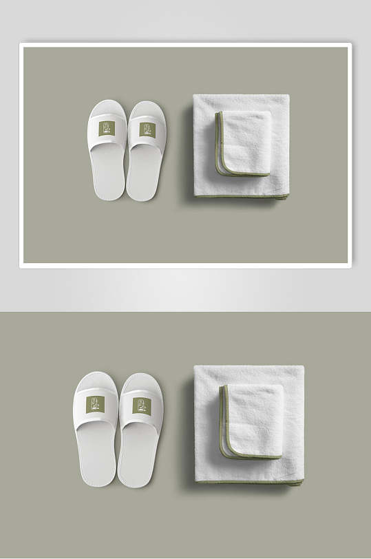 简洁民宿酒店品牌VI样机效果图-众图网
