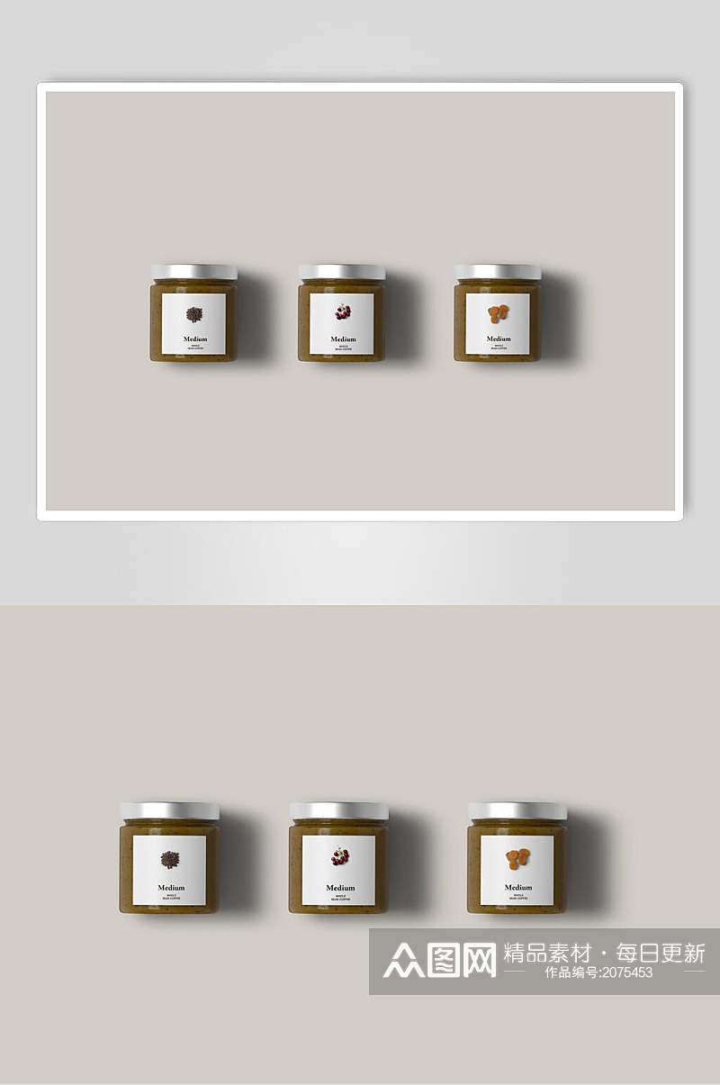 茶叶食品零食坚果包装样机效果图素材