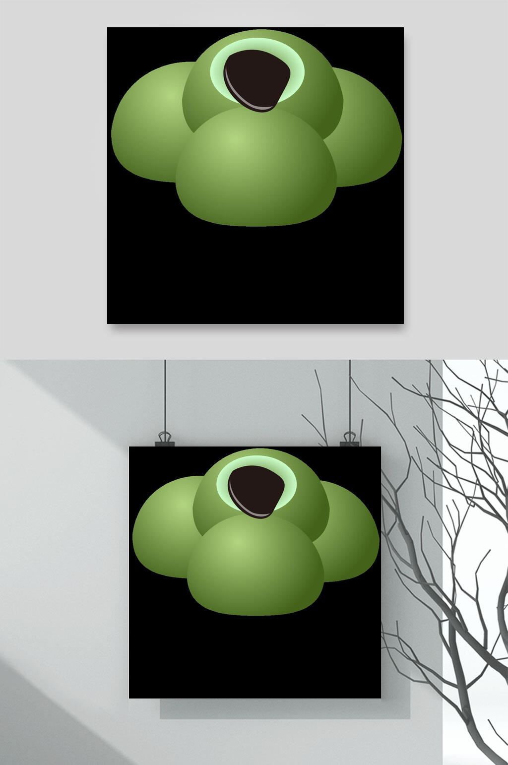 简约美味清明节青团矢量插画素材素材