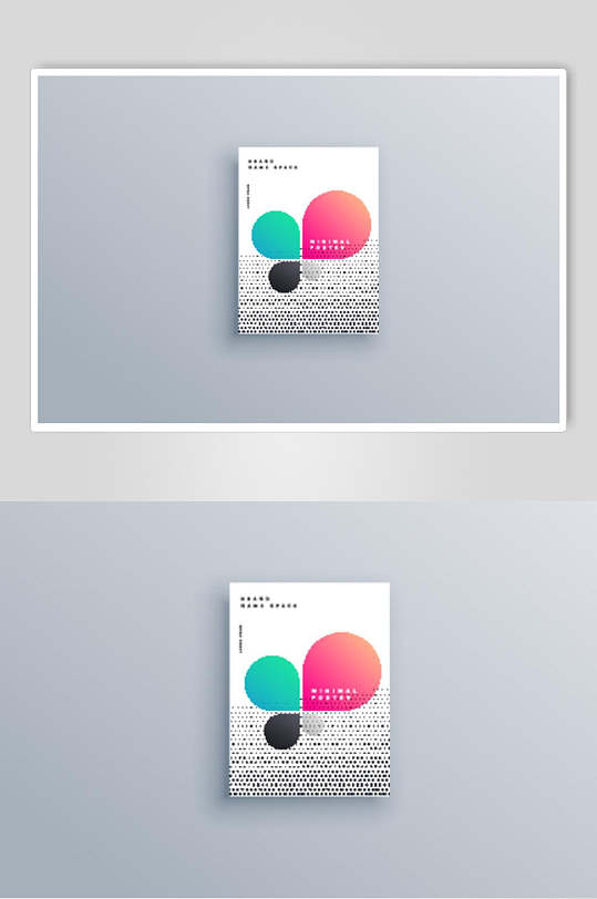 粉色绿色汽球矢量画册封面设计海报