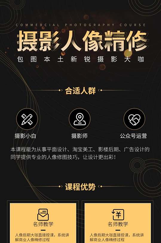 H5摄影人像精修宣传长图