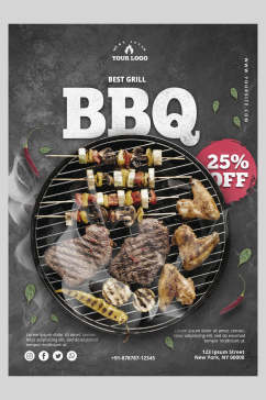BBQ西餐烧烤肉海报