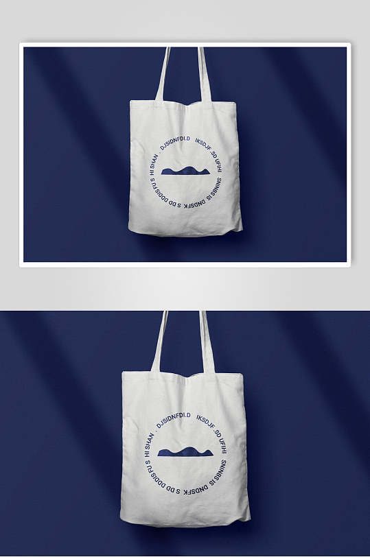 白色帆布袋样机效果图-众图网