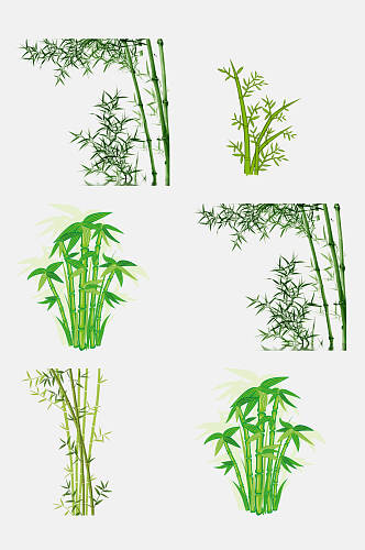 绿色植物竹林大熊猫竹子免抠元素