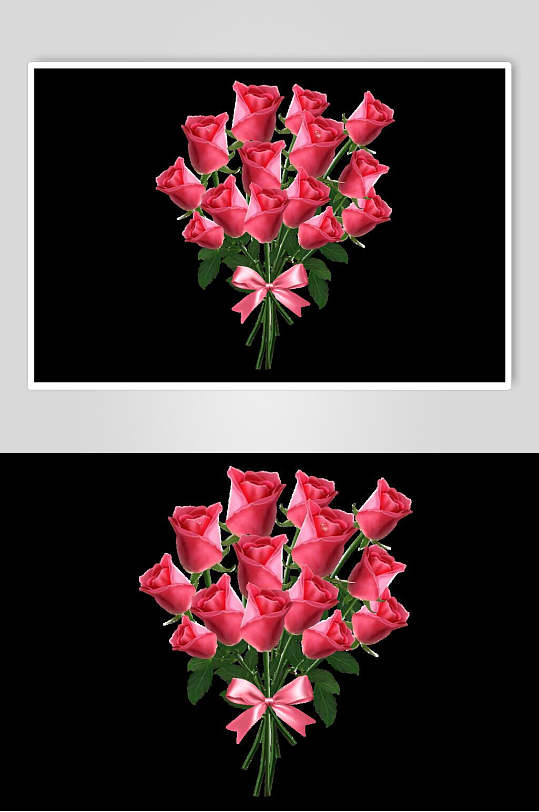 百合花情人节爱心矢量素材-众图网