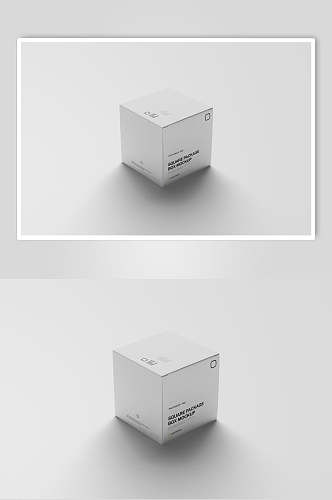 简洁白色包装盒样机效果图