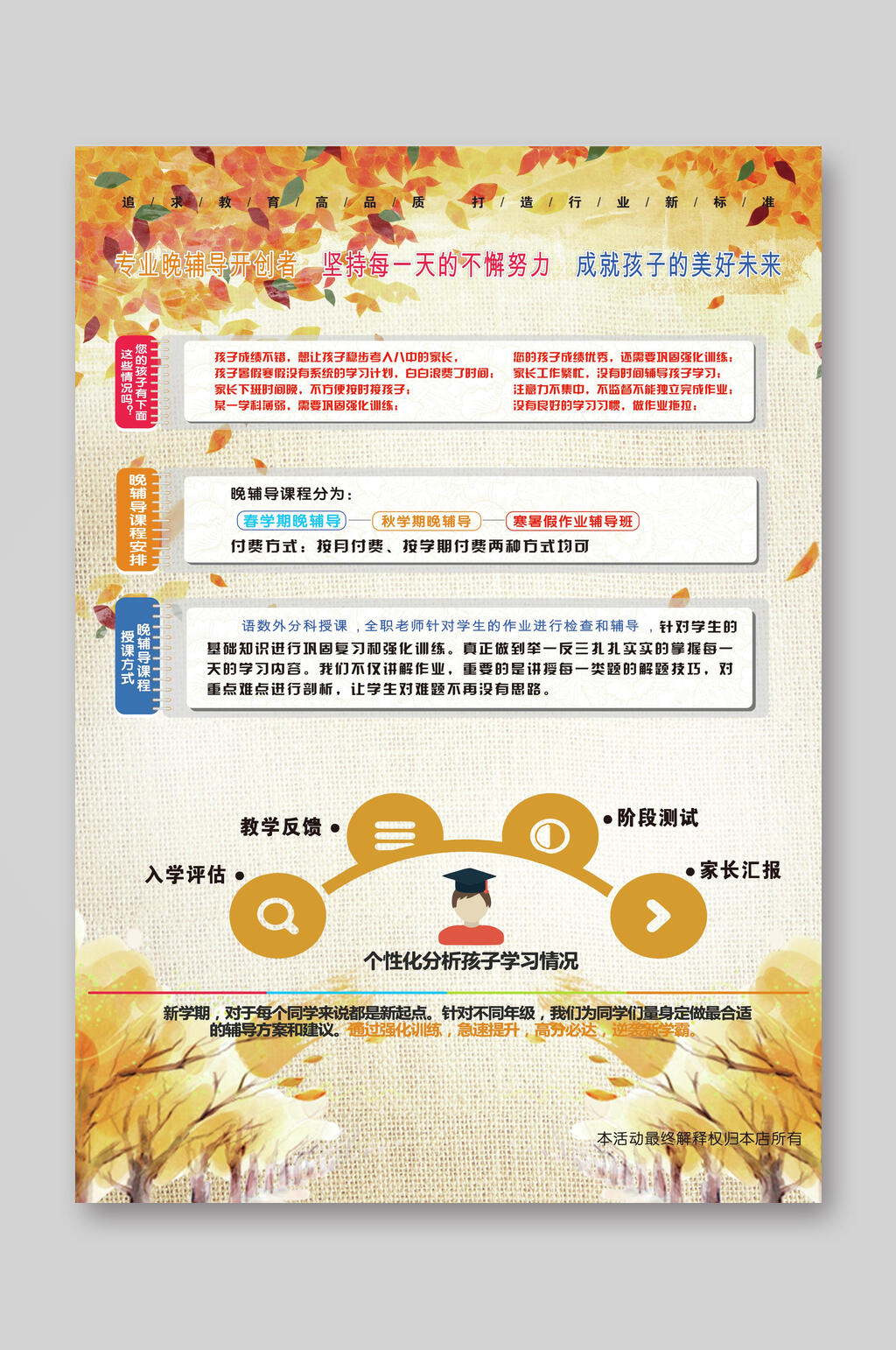 成就孩子未来招生宣传单素材