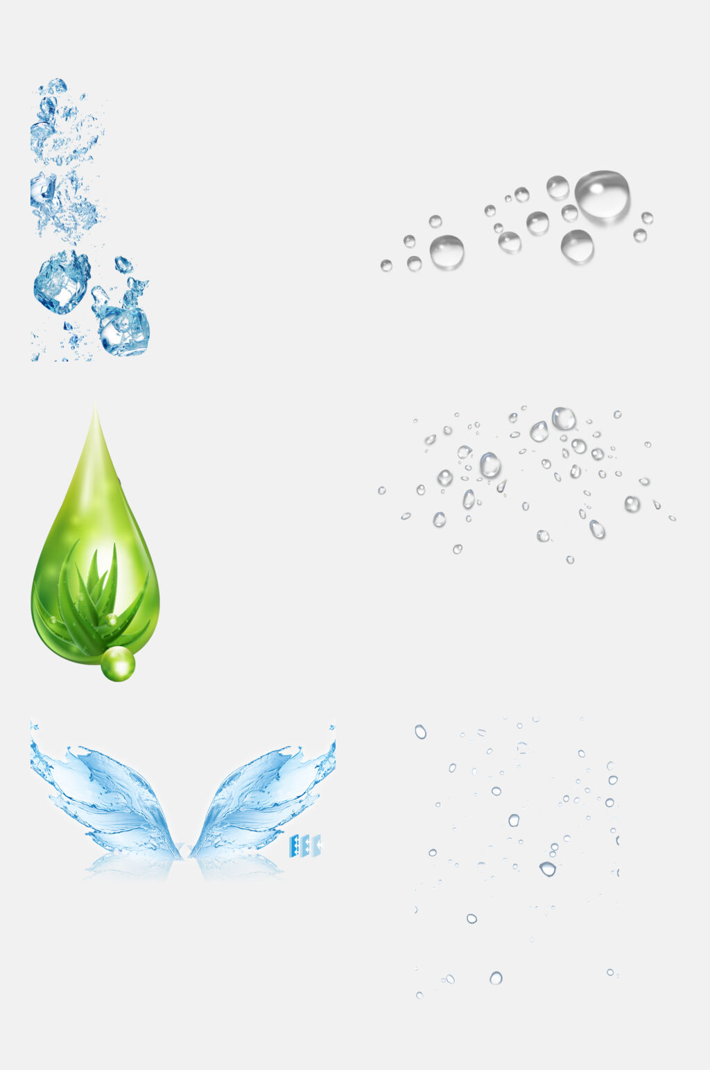 时尚水滴水花免抠元素素材