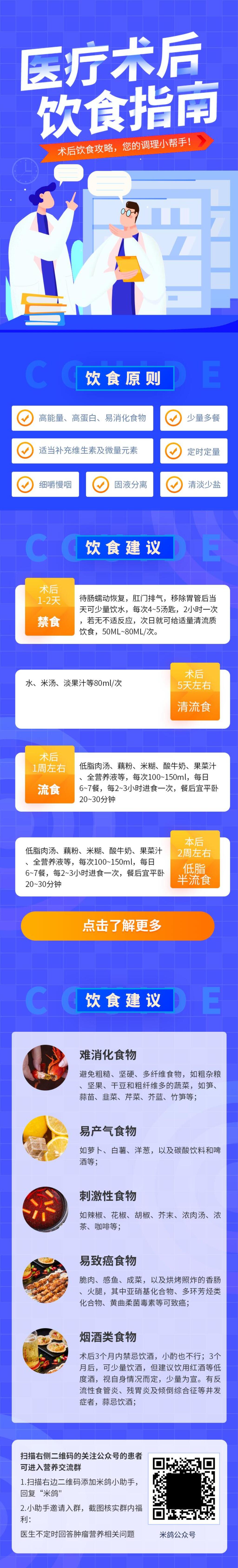 H5醫(yī)療術(shù)后飲食指南宣傳長(zhǎng)圖UI素材