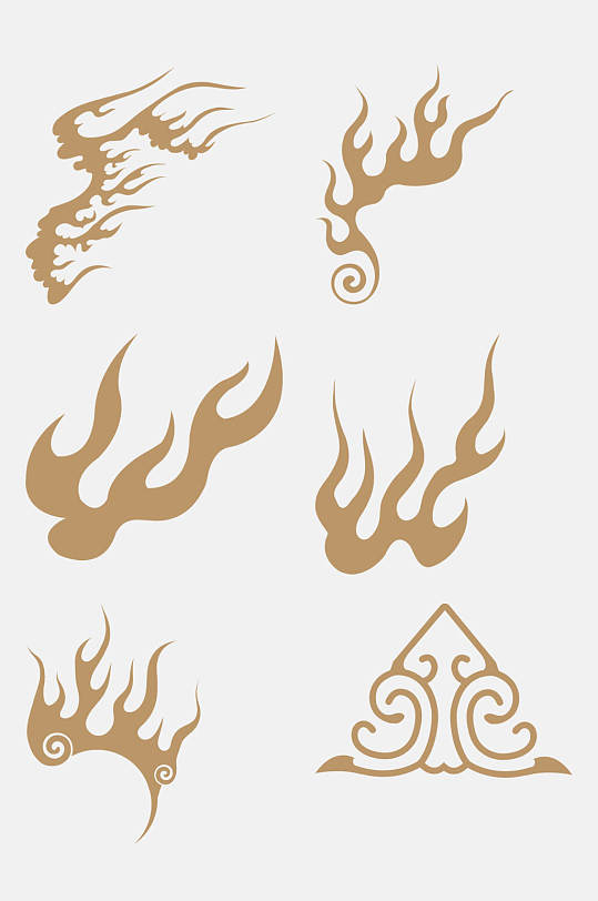 大气火纹图案免抠元素