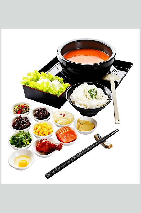 新鲜美味火锅米线食品图片